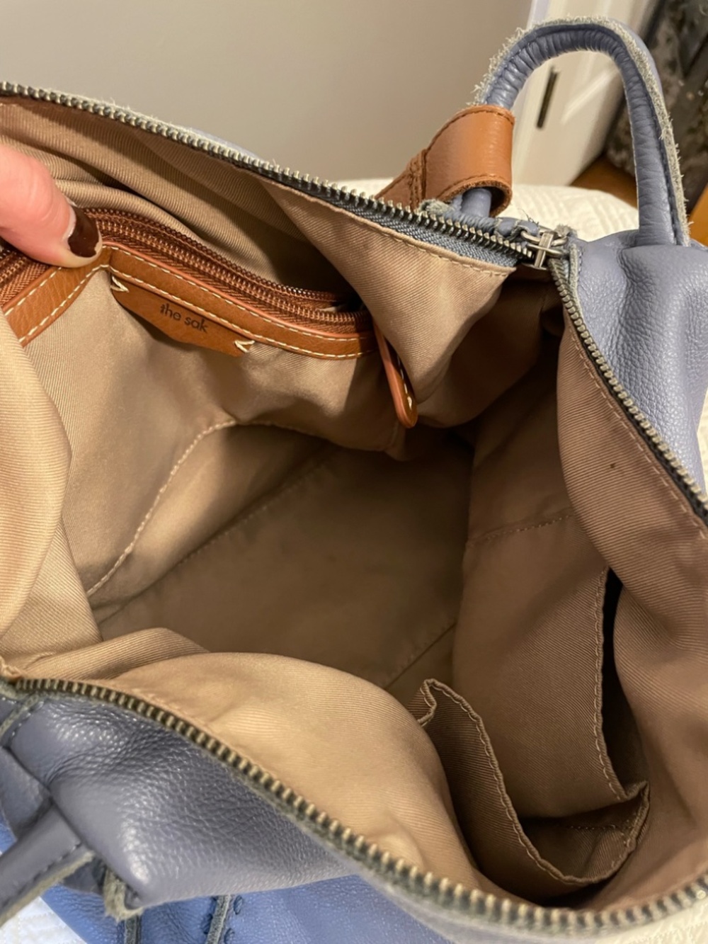 The Sak Los Feliz Hobo Leather Bag in Maritime blue - Picture 9 of 13